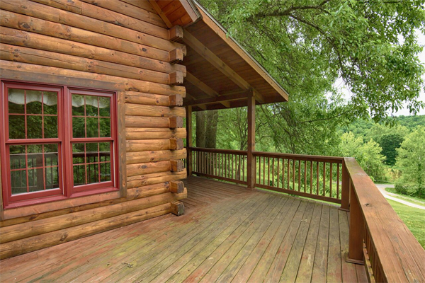 large open wood deck